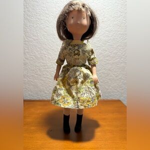 Floral Patterned Doll with Black Boots